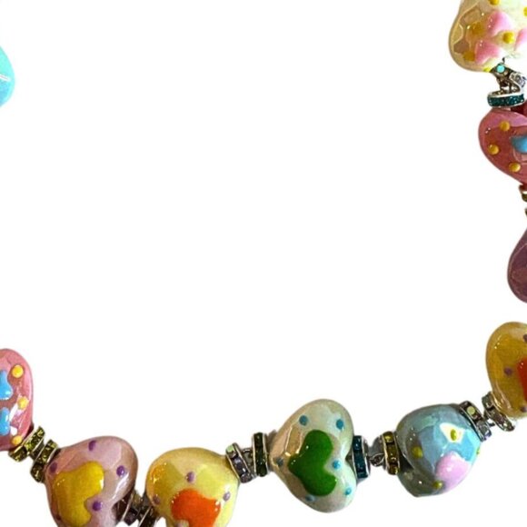 Hand-painted Beaded Necklace - Picture 4 of 5